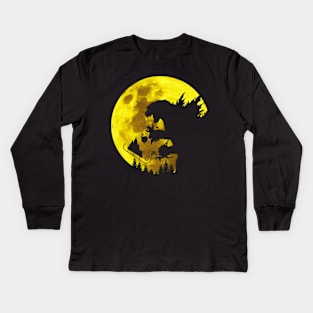 Godzilla moon nigh Kids Long Sleeve T-Shirt